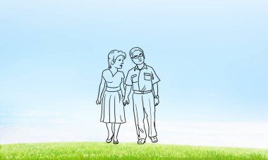 Elle çizilmiş mutlu aile 