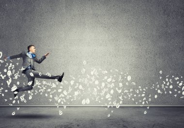 Yüksek atlama işadamı