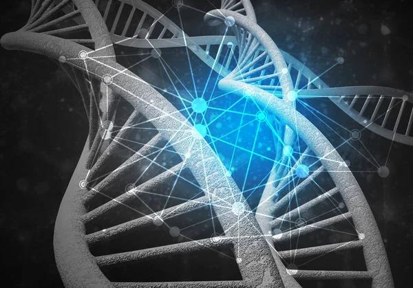 Tło cząsteczek DNA — Zdjęcie stockowe
