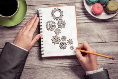 Not Defteri'nde çizim işkadını