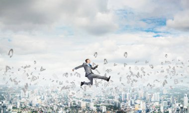 Yüksek atlama işadamı