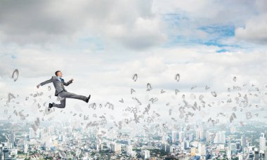 Yüksek atlama işadamı