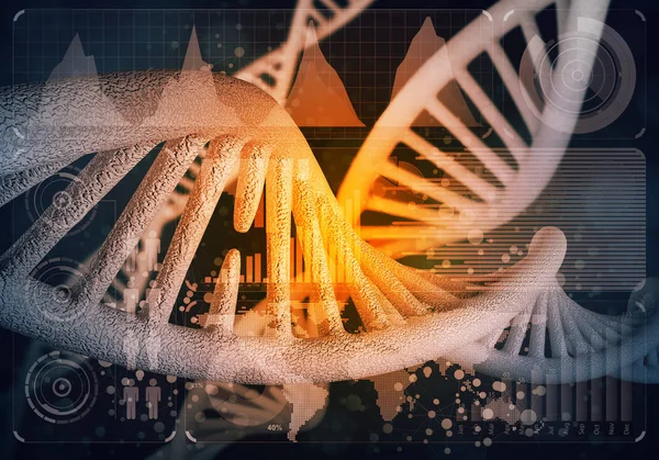 Sfondo molecole di DNA — Foto Stock