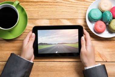 iş kadını kahve molası