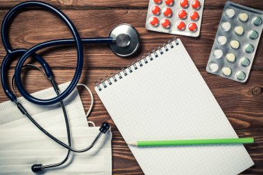 Bir doktor çalışma alanı'nın görünümü