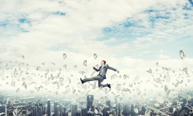 Yüksek atlama işadamı