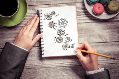 Not Defteri'nde çizim işkadını