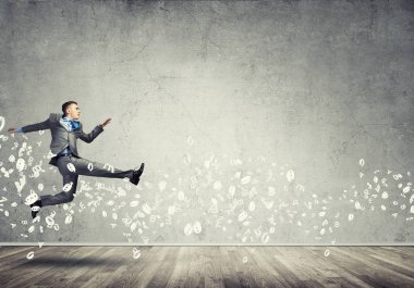 Yüksek atlama işadamı