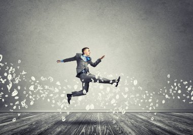 Yüksek atlama işadamı