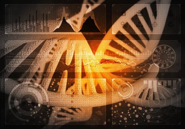 Fundo de moléculas de DNA — Fotografia de Stock