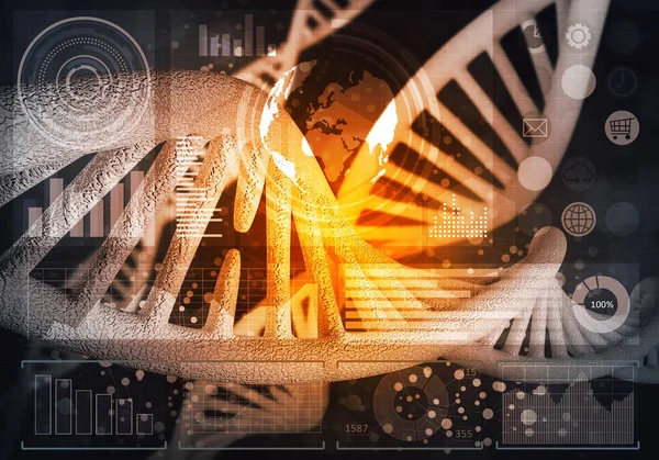 Sfondo molecole di DNA — Foto Stock