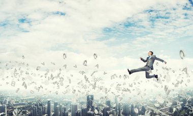 Yüksek atlama işadamı