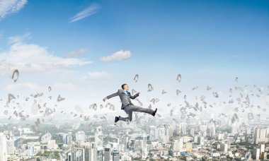 Yüksek atlama işadamı