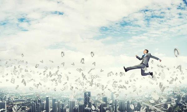 Yüksek atlama işadamı