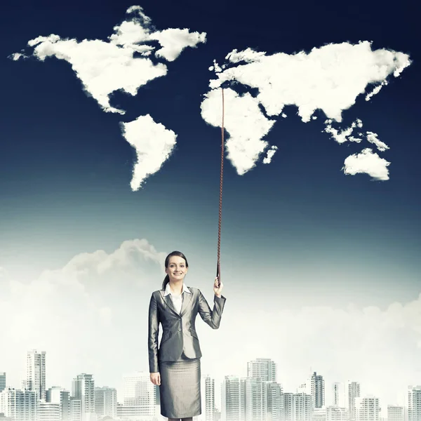 Controlling whole world concept — Stock Photo, Image