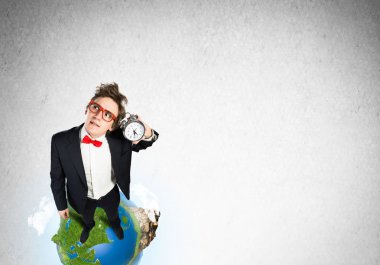 Komik darmadağınık işadamı