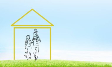 Emlak sembolü olarak ev şekil 