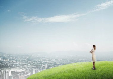 iş kadını ile tekrar ayakta