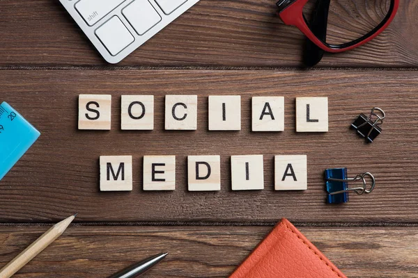 Frase sui social media — Foto Stock