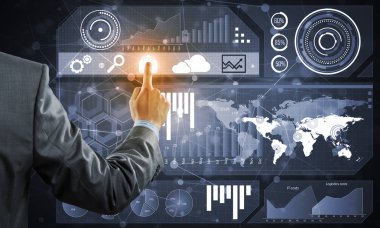 işadamı sanal Masası ile çalışma