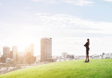 iş kadını ile tekrar ayakta