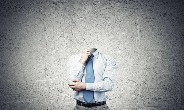 Businessman without head — Stock Photo, Image