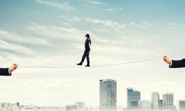 İşadamı blindfolder gözleri ile