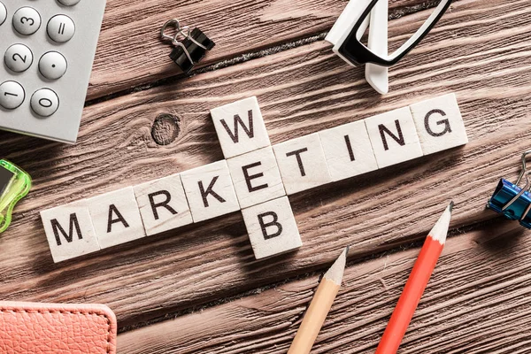 Słowa biznes marketing — Zdjęcie stockowe
