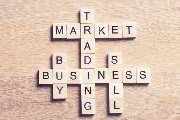 Palavras de marketing de negócios — Fotografia de Stock