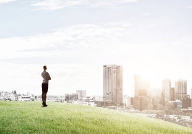 iş kadını ile tekrar ayakta