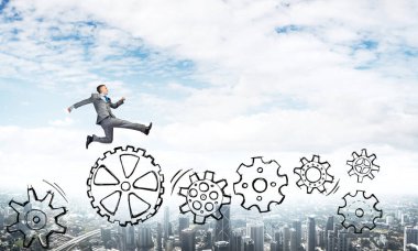 Genç çalışan işadamı 