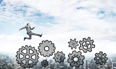 Genç çalışan işadamı 