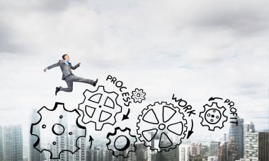 Genç çalışan işadamı 