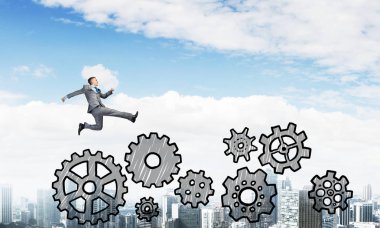 Genç çalışan işadamı 