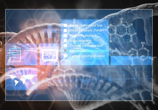 DNA 분자의 배경 — 스톡 사진