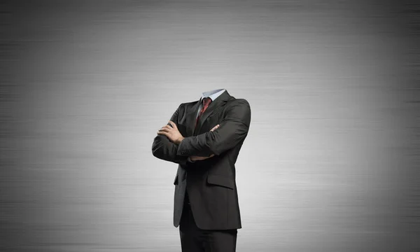 Businessman without head — Stock Photo, Image