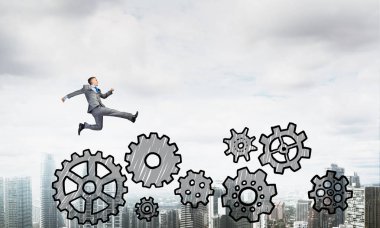 Genç çalışan işadamı 