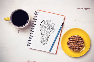 Yeni fikir kavramı için tatlı snack