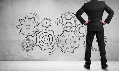 Duvara takım çalışması çizimi