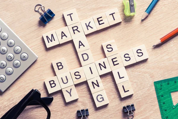 Palavras de marketing de negócios — Fotografia de Stock