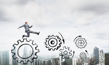 Genç çalışan işadamı 