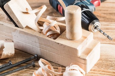 Eski ahşap jointer cetvel
