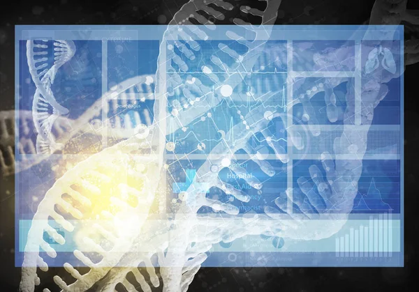 DNA molecules background — Stock Photo, Image