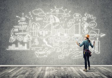 kask kadında mühendisi 