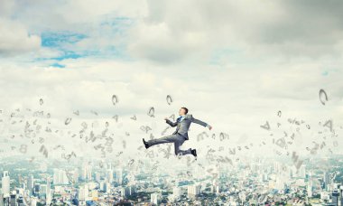 Yüksek atlama işadamı