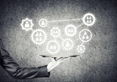 Net bağlantı sunan uşak el