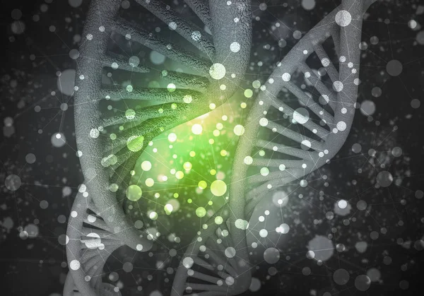 Фон молекул ДНК, — стоковое фото