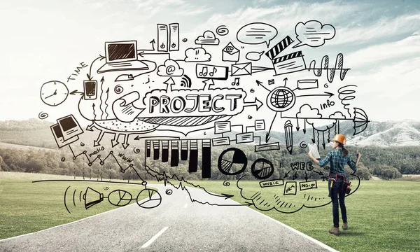 kask kadında mühendisi 