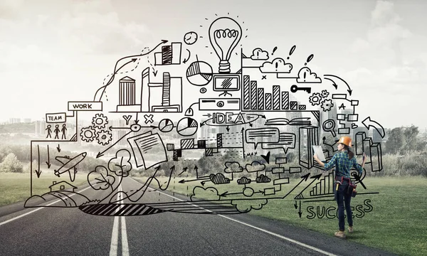 kask kadında mühendisi 