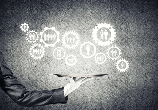 Net bağlantı sunan uşak el